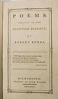 Kilmarnock Volume Robert Burns