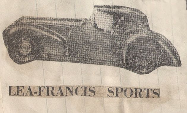 Old cars Lea-Francis Sports